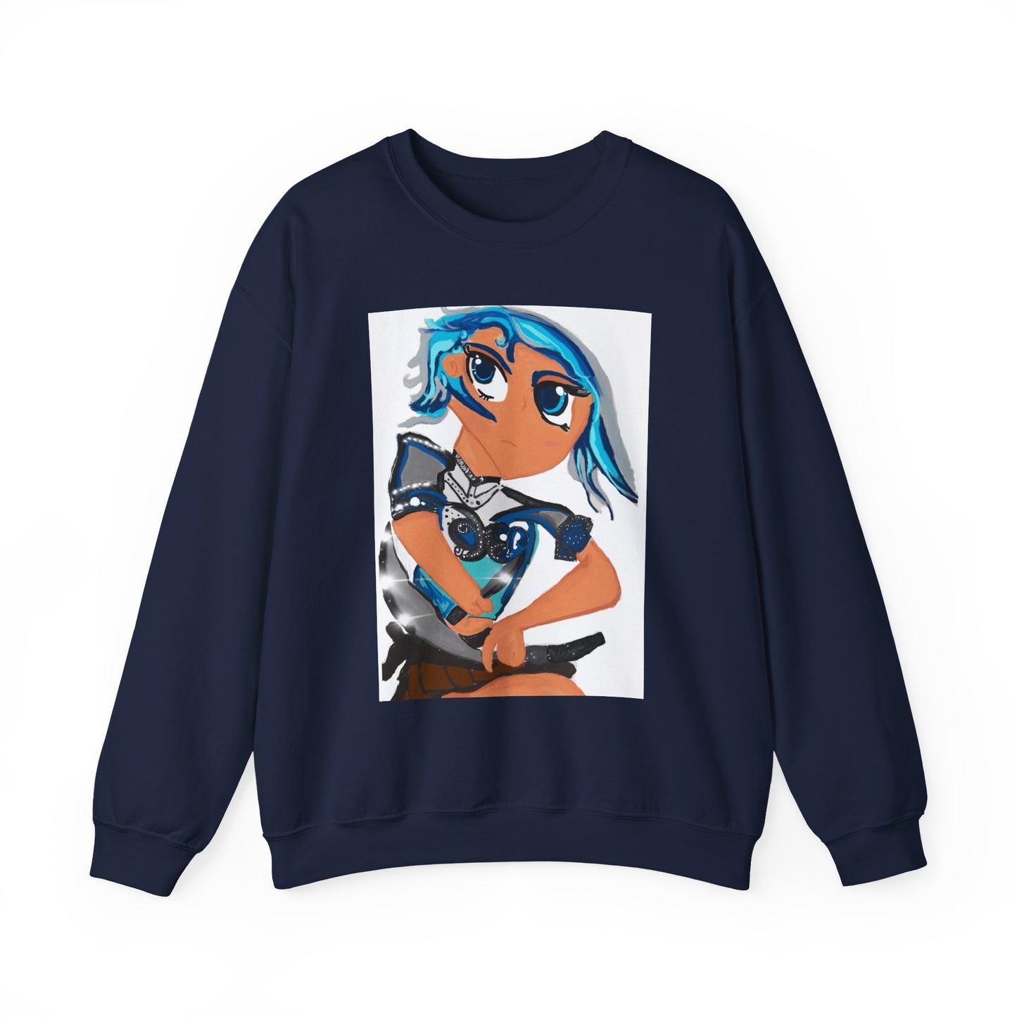 Anime Girl Sword Fighter Unisex Heavy Blend™ Crewneck Sweatshirt