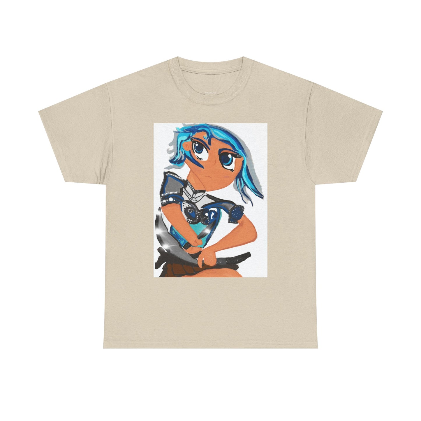 Anime Girl Sword Fighter Unisex Heavy Cotton Tee