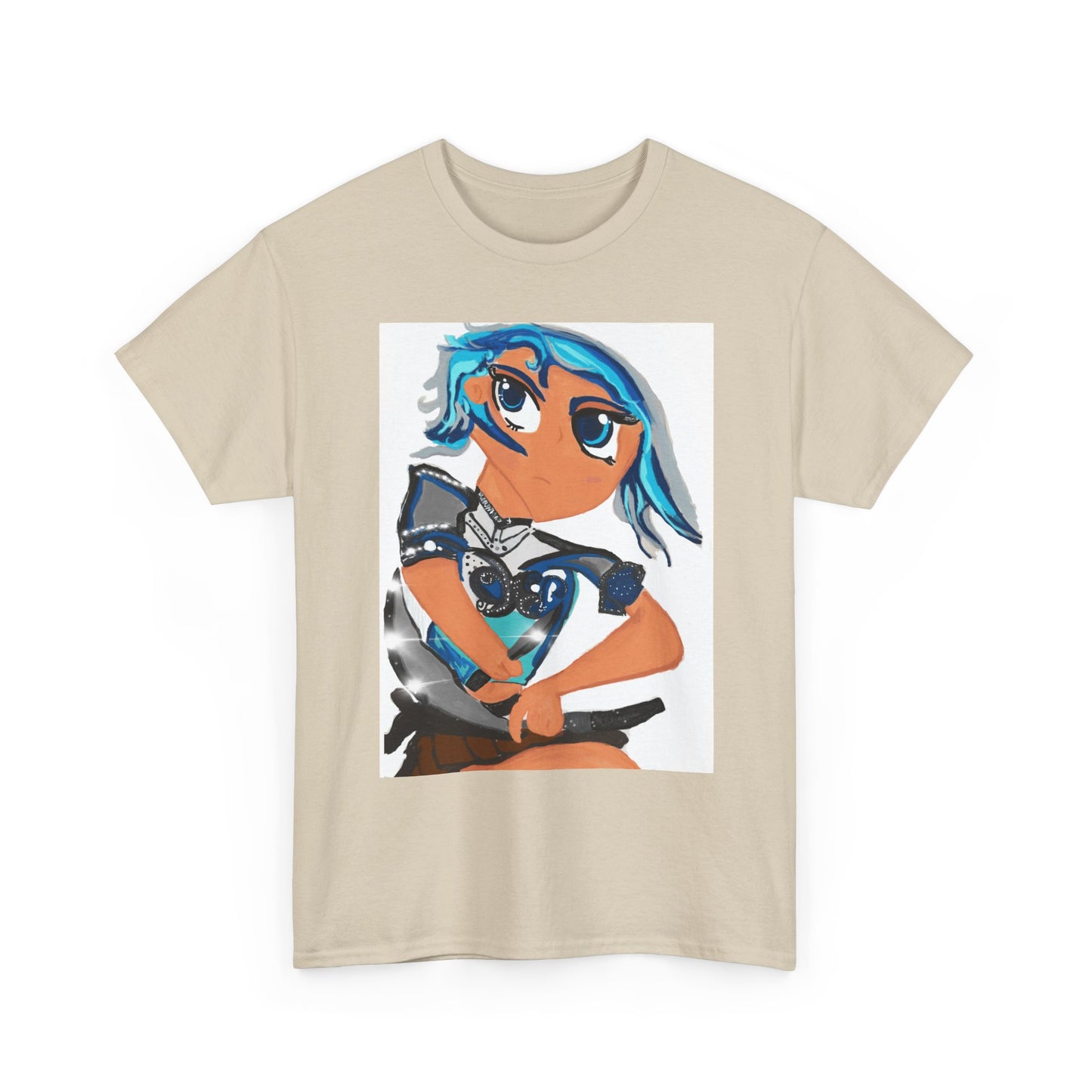 Anime Girl Sword Fighter Unisex Heavy Cotton Tee