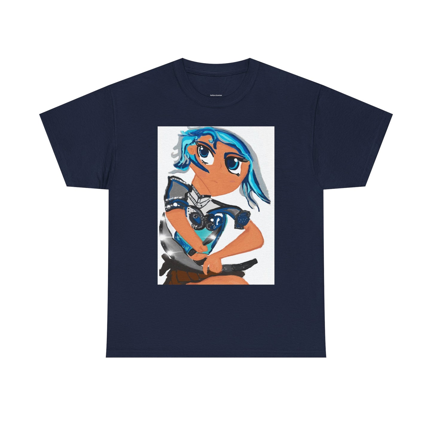 Anime Girl Sword Fighter Unisex Heavy Cotton Tee