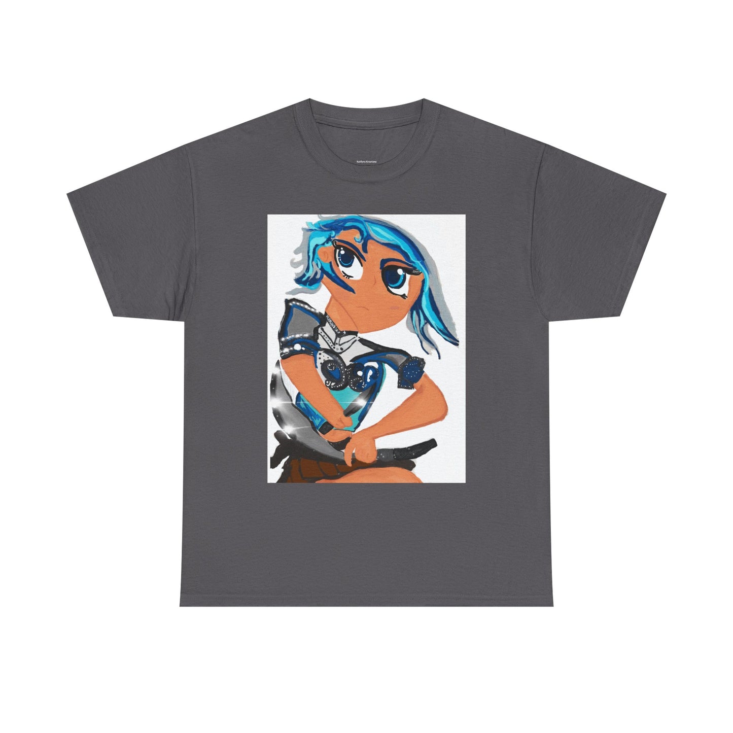 Anime Girl Sword Fighter Unisex Heavy Cotton Tee
