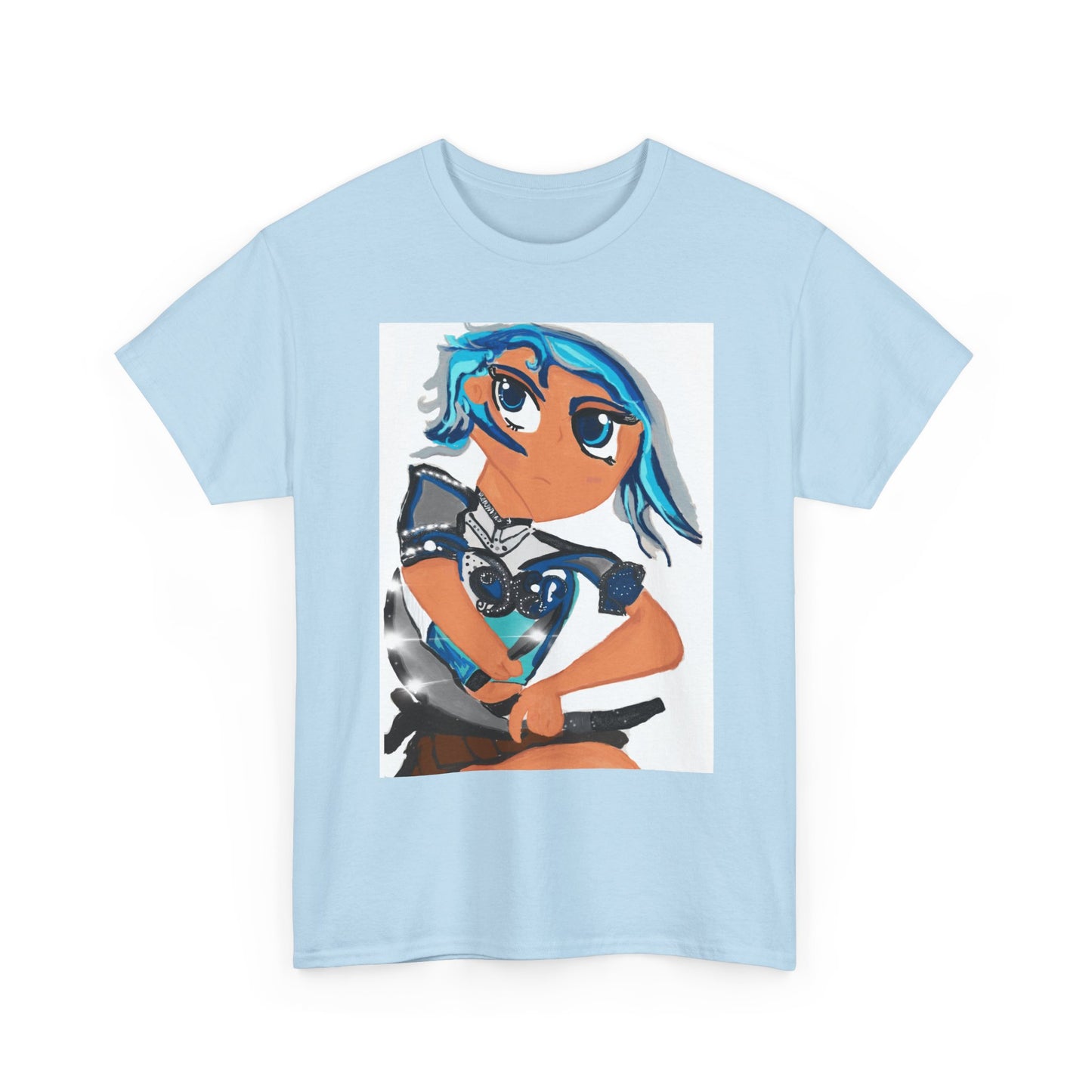 Anime Girl Sword Fighter Unisex Heavy Cotton Tee