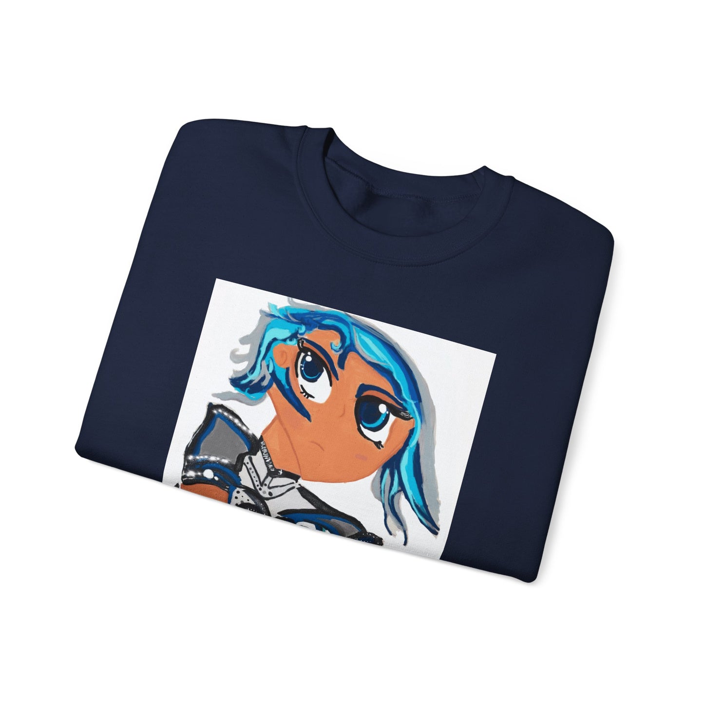 Anime Girl Sword Fighter Unisex Heavy Blend™ Crewneck Sweatshirt