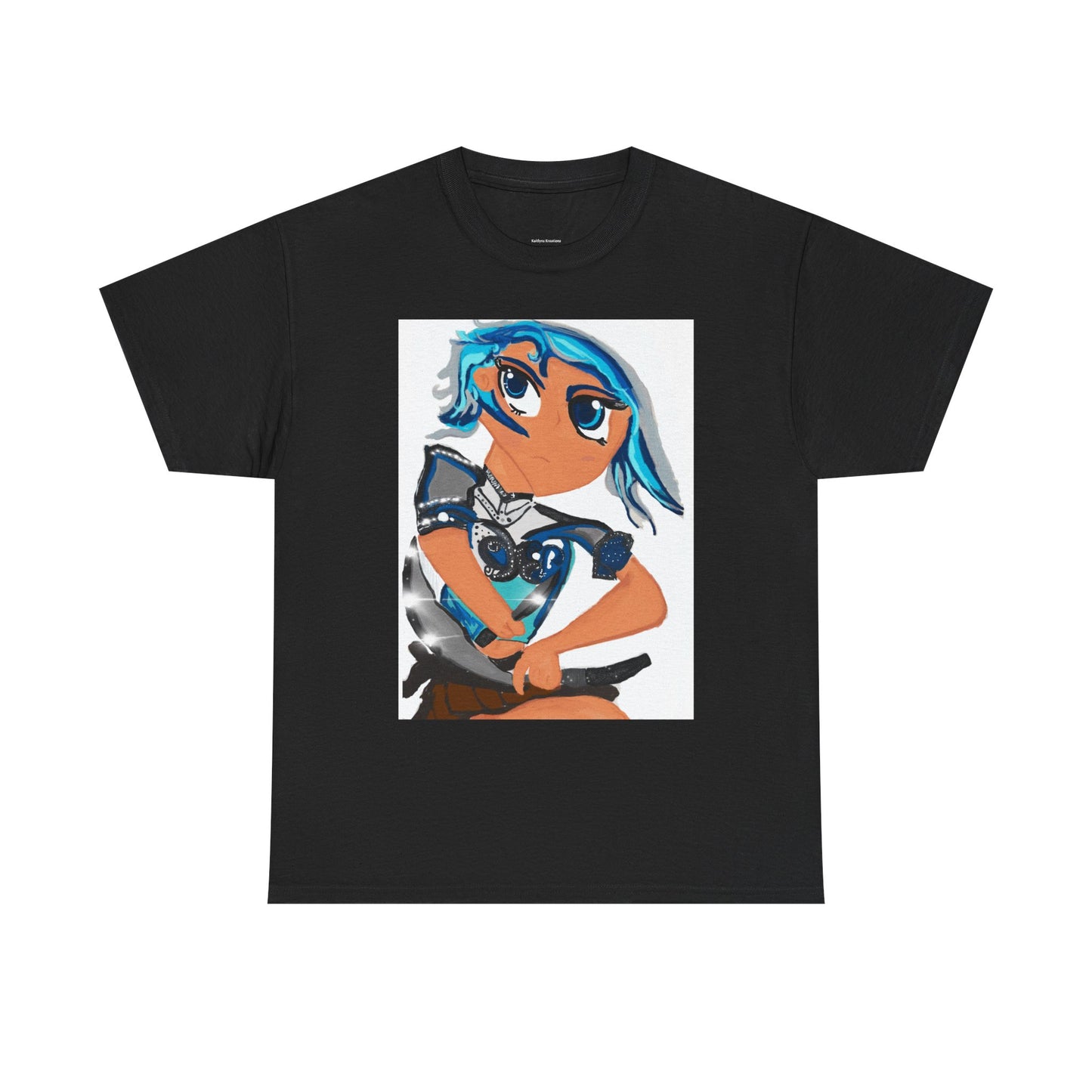 Anime Girl Sword Fighter Unisex Heavy Cotton Tee