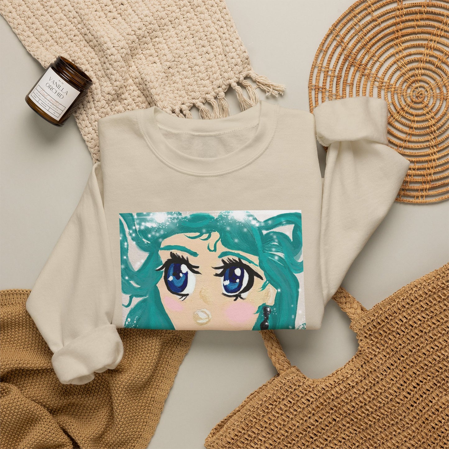 Anime Girl Sirena Unisex Heavy Blend™ Crewneck Sweatshirt