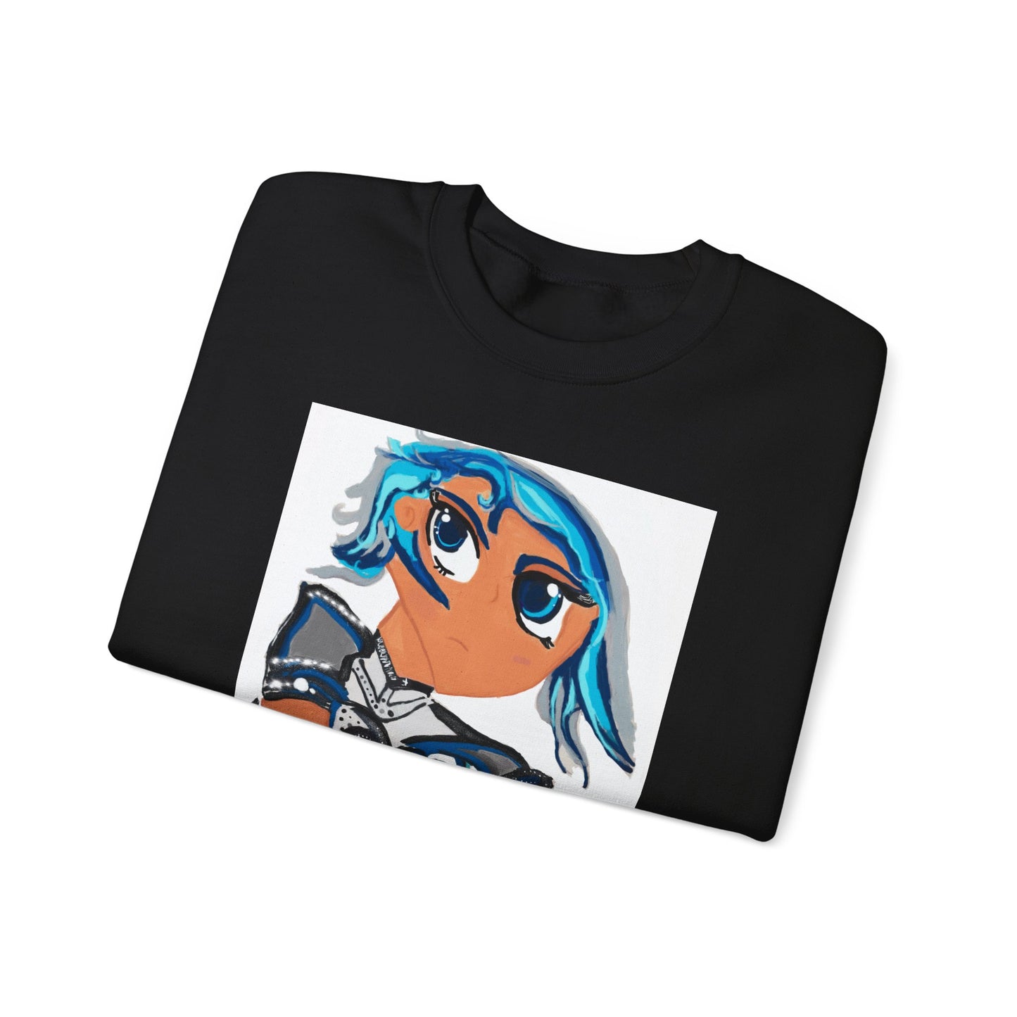 Anime Girl Sword Fighter Unisex Heavy Blend™ Crewneck Sweatshirt