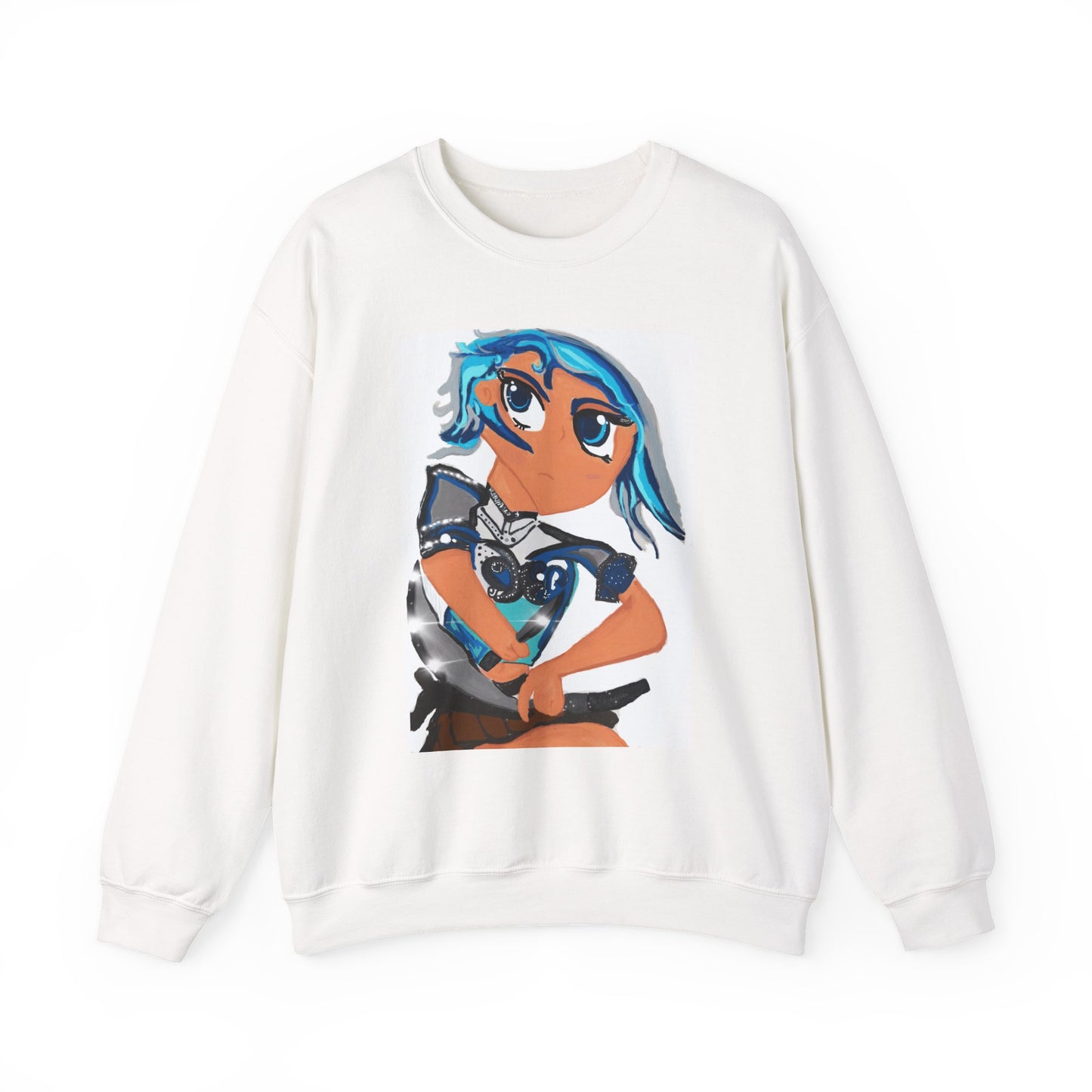 Anime Girl Sword Fighter Unisex Heavy Blend™ Crewneck Sweatshirt