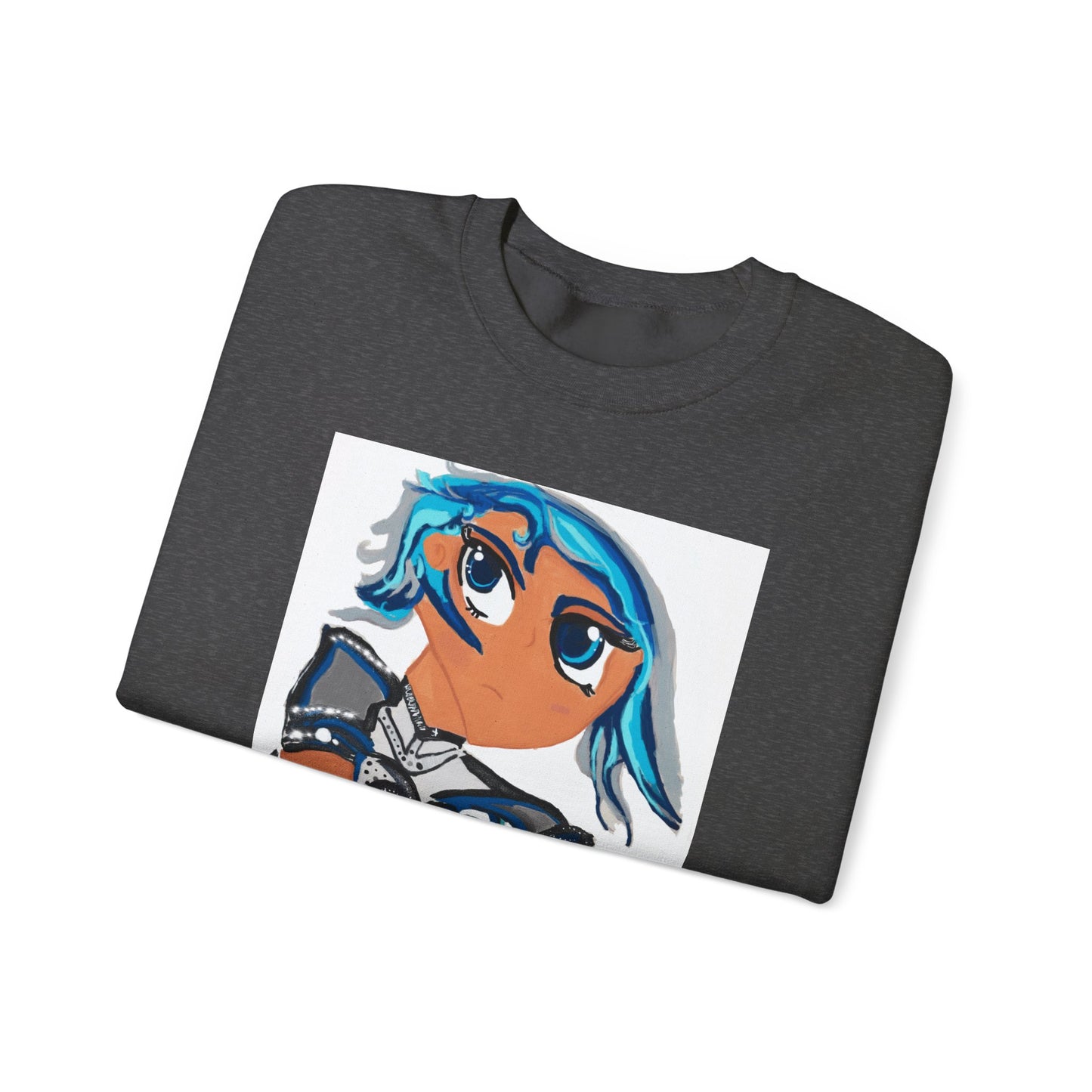 Anime Girl Sword Fighter Unisex Heavy Blend™ Crewneck Sweatshirt