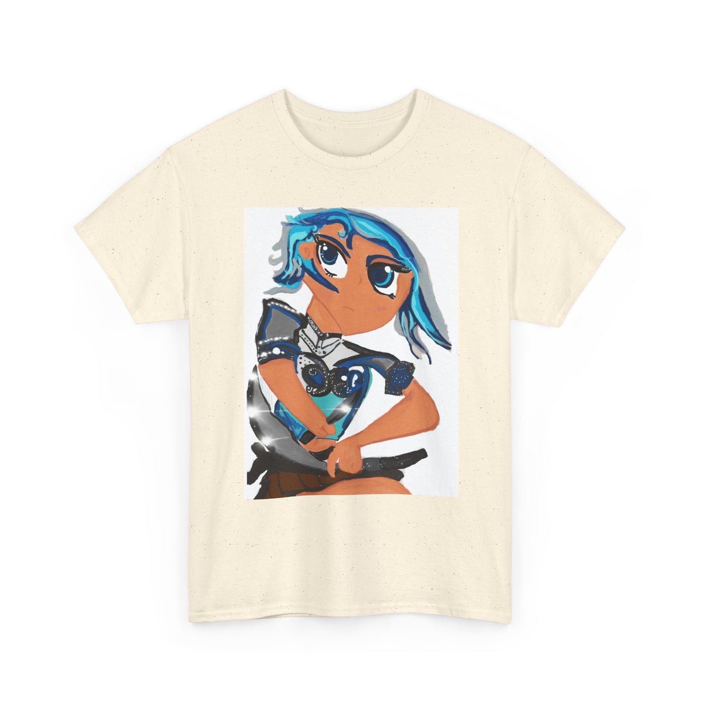 Anime Girl Sword Fighter Unisex Heavy Cotton Tee