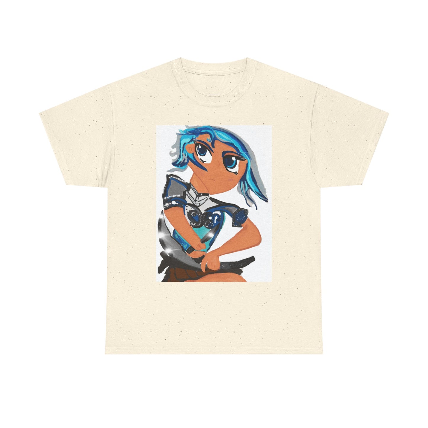 Anime Girl Sword Fighter Unisex Heavy Cotton Tee