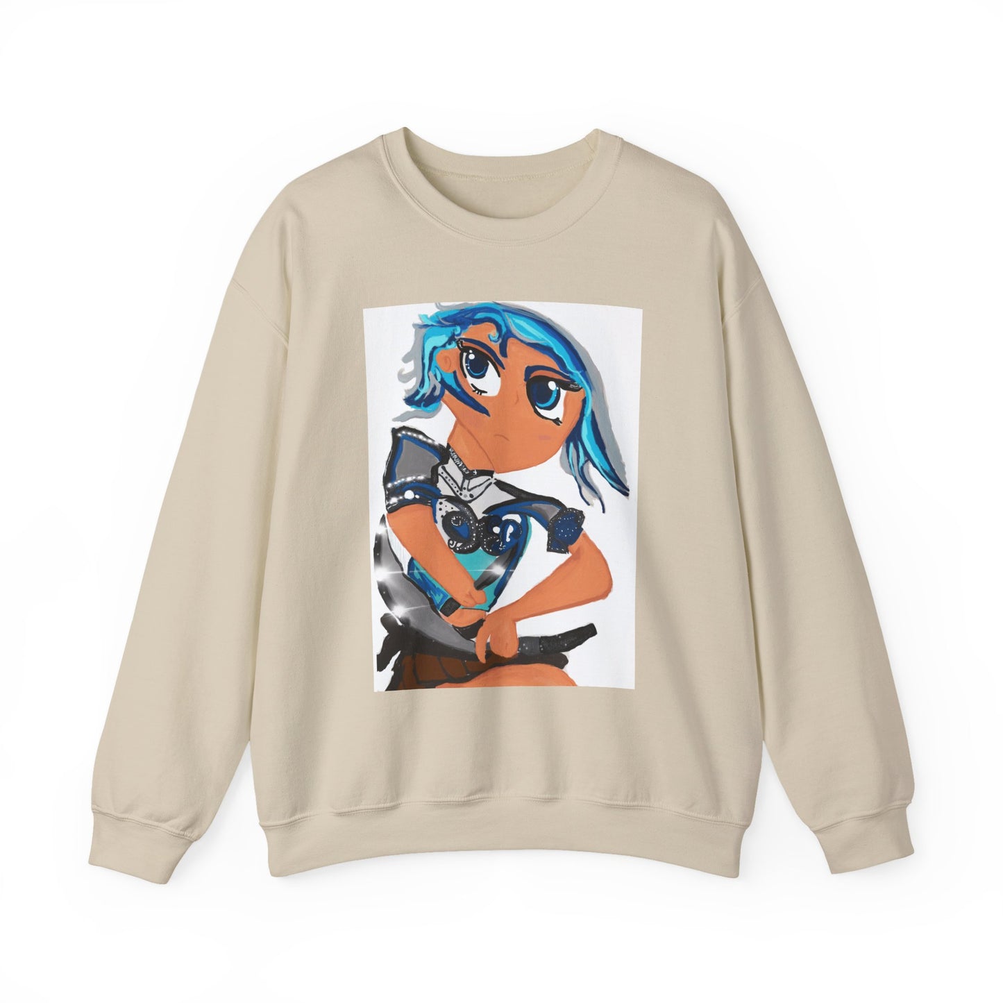 Anime Girl Sword Fighter Unisex Heavy Blend™ Crewneck Sweatshirt
