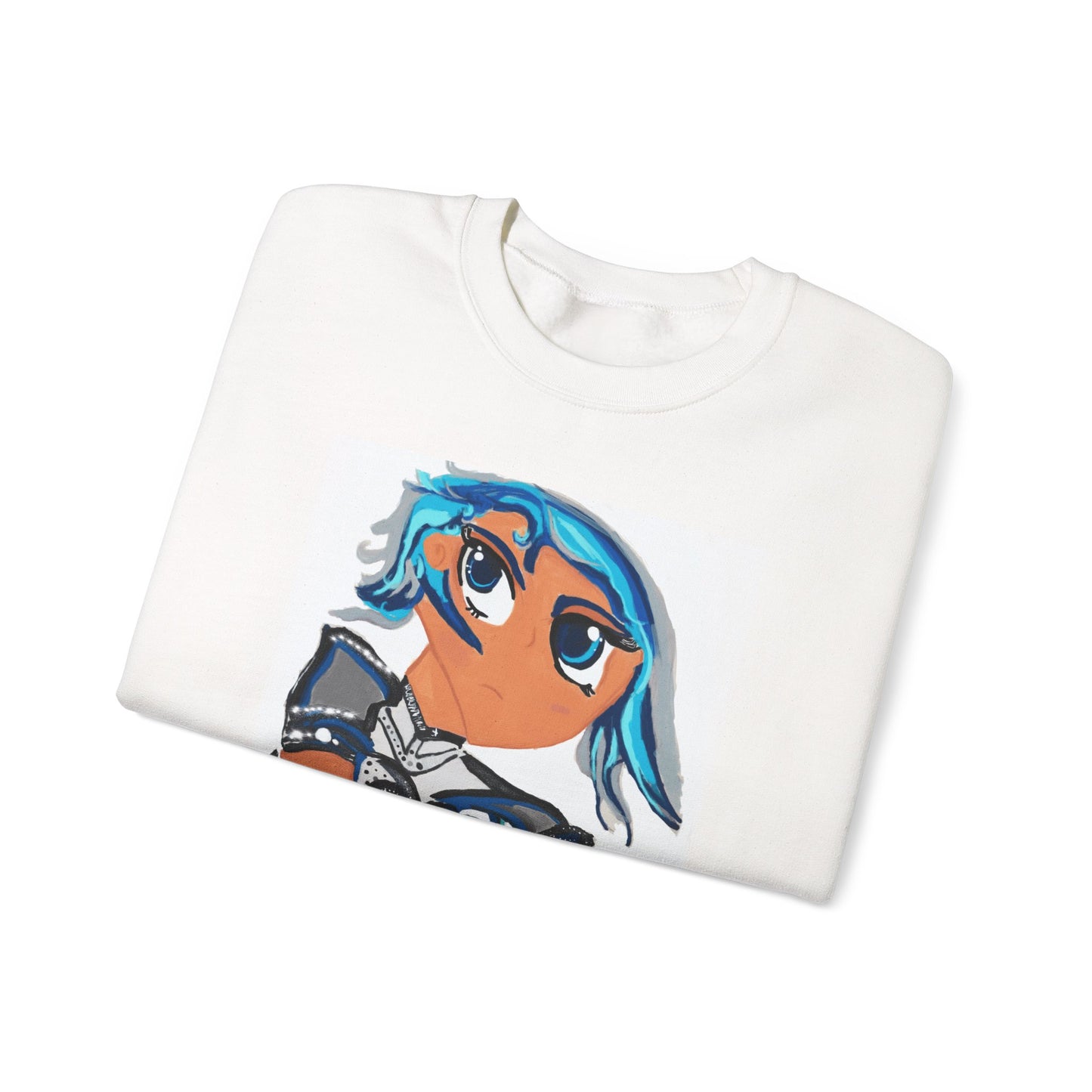 Anime Girl Sword Fighter Unisex Heavy Blend™ Crewneck Sweatshirt
